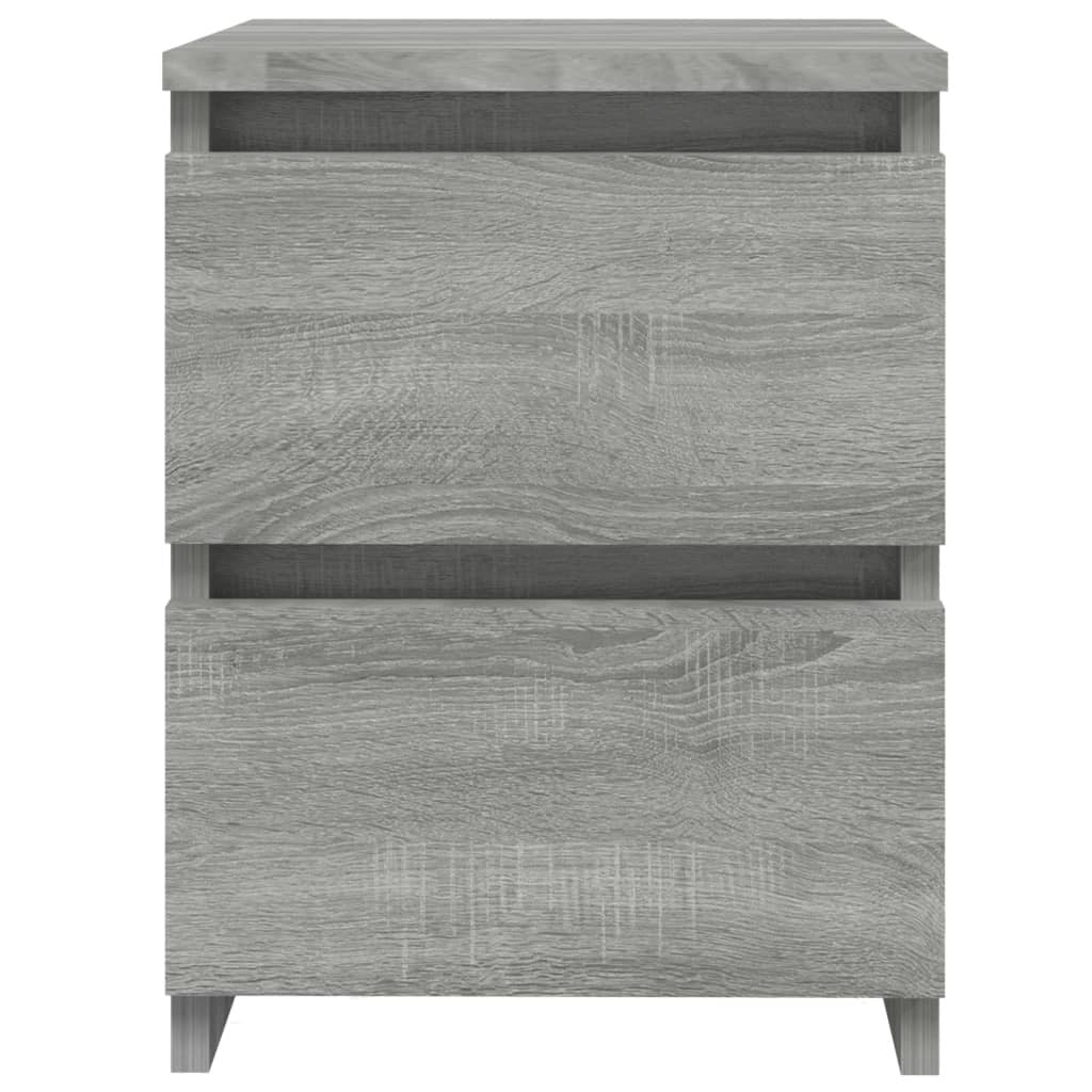 Bedside Cabinets 2 pcs Grey Sonoma 30x30x40 cm Engineered Wood