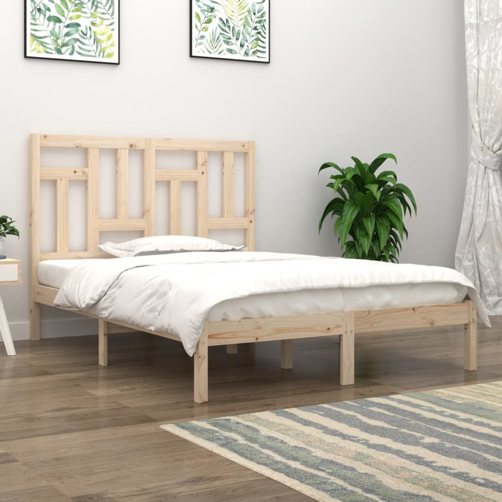 Bed Frame Solid Wood Pine 140x200 cm