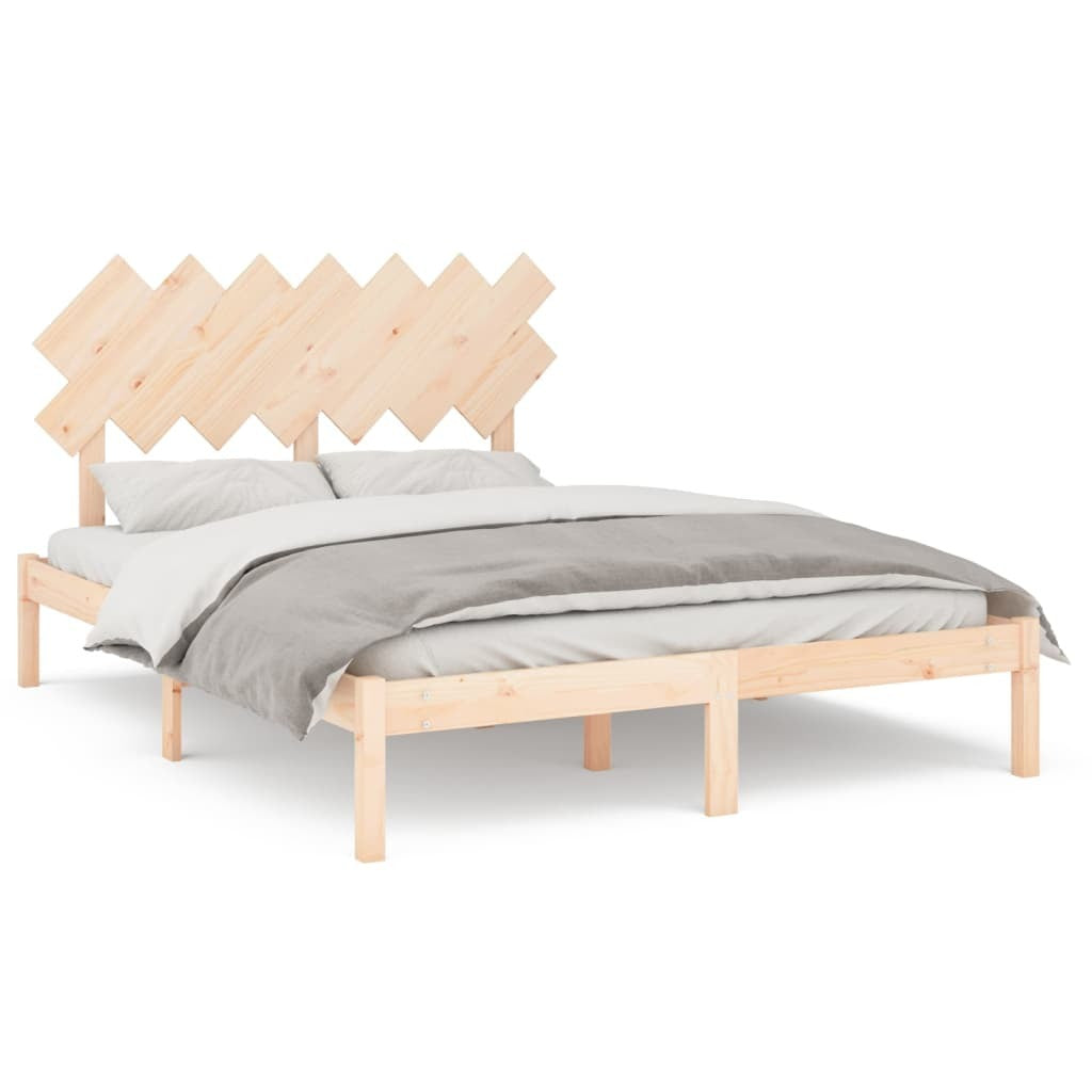 Bed Frame 140x200 cm Solid Wood