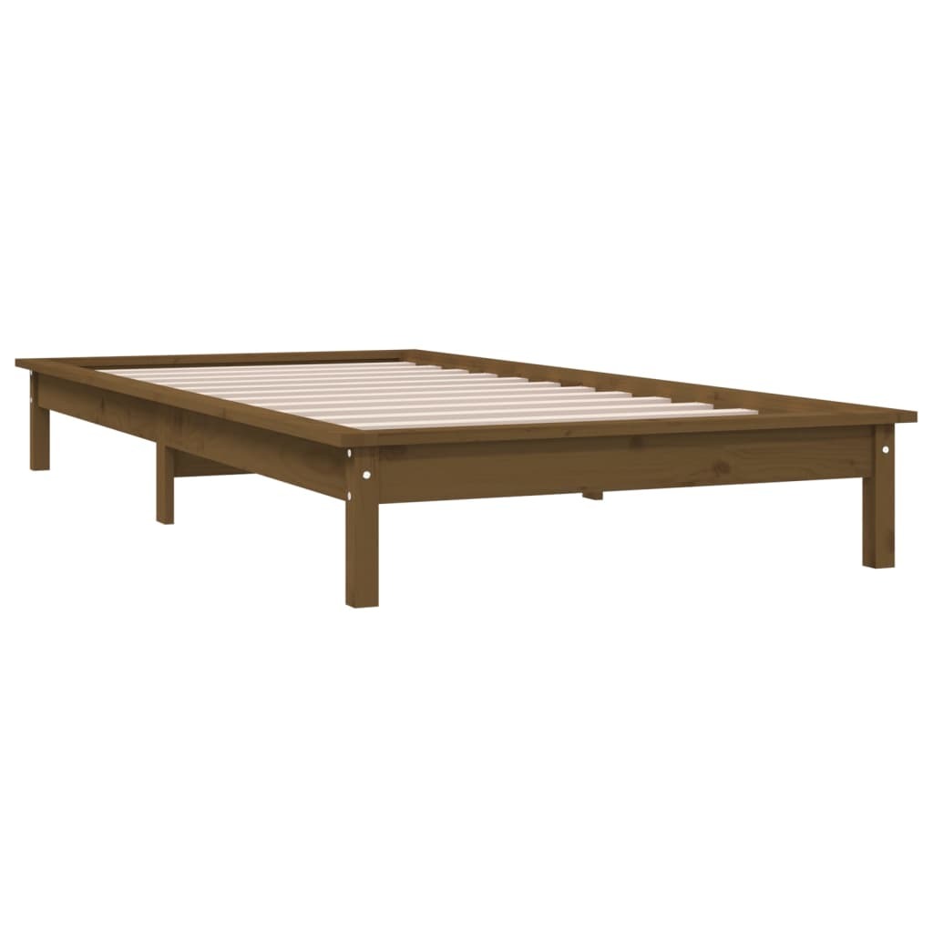 Bed Frame Honey Brown 90x200 cm Solid Wood Pine