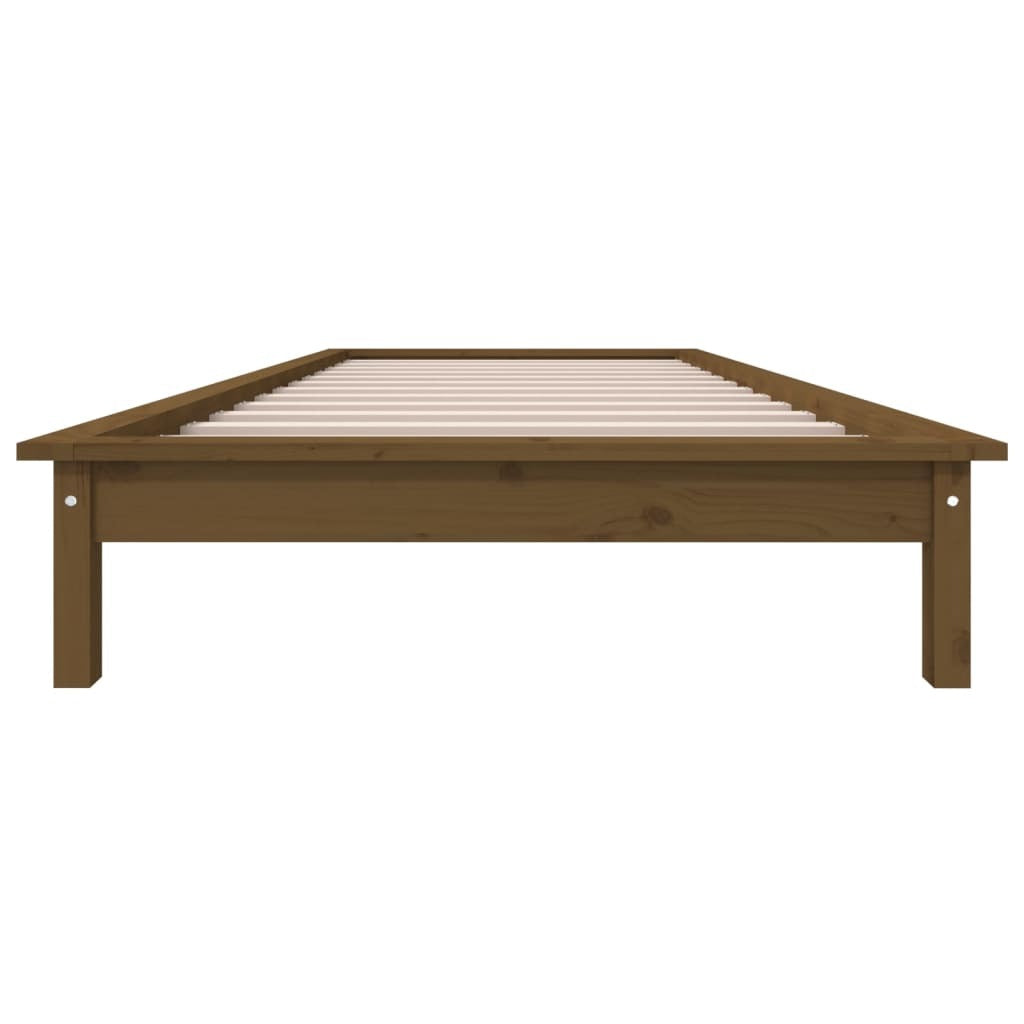 Bed Frame Honey Brown 90x200 cm Solid Wood Pine