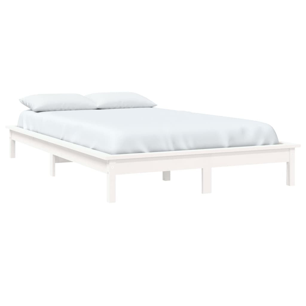 Bed Frame White 180x200 cm Solid Wood Pine 6FT Super King