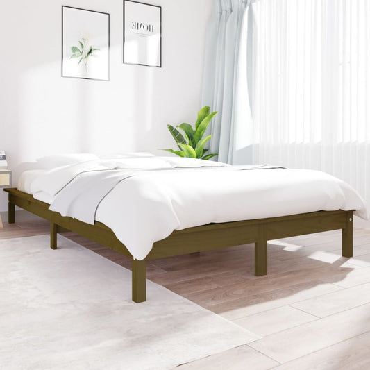 Bed Frame Honey Brown 160x200 cm Solid Wood Pine