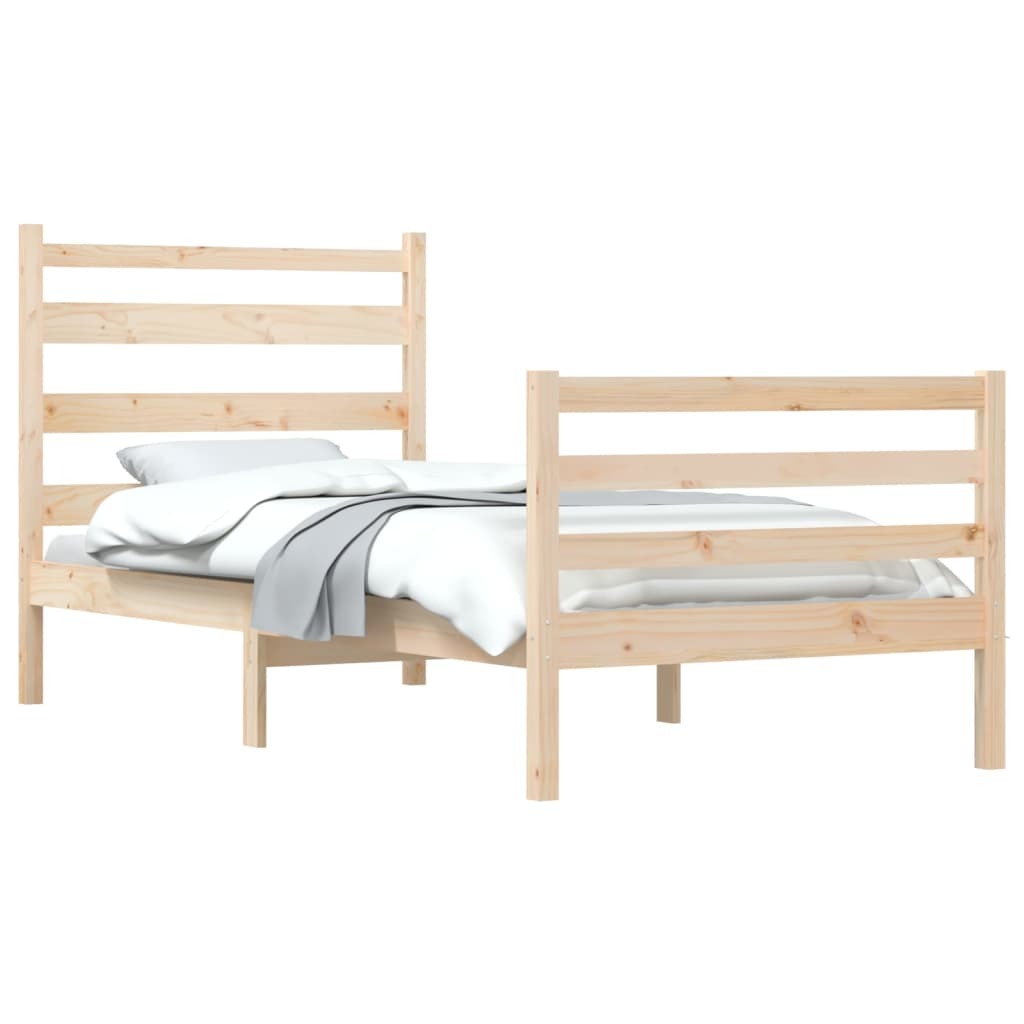 Bed Frame Solid Wood Pine 90x200 cm