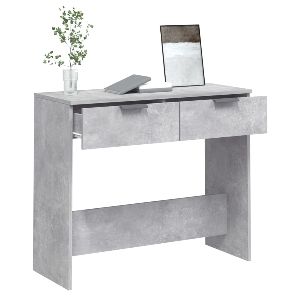 Console Table Concrete Grey 90x36x75 cm Engineered Wood