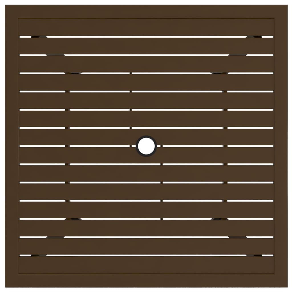 Garden Table Brown 81.5x81.5x72 cm Steel