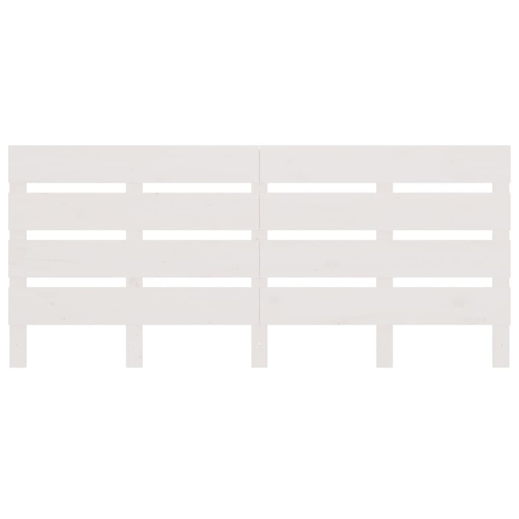 Headboard White 160x3x80 cm Solid Wood Pine