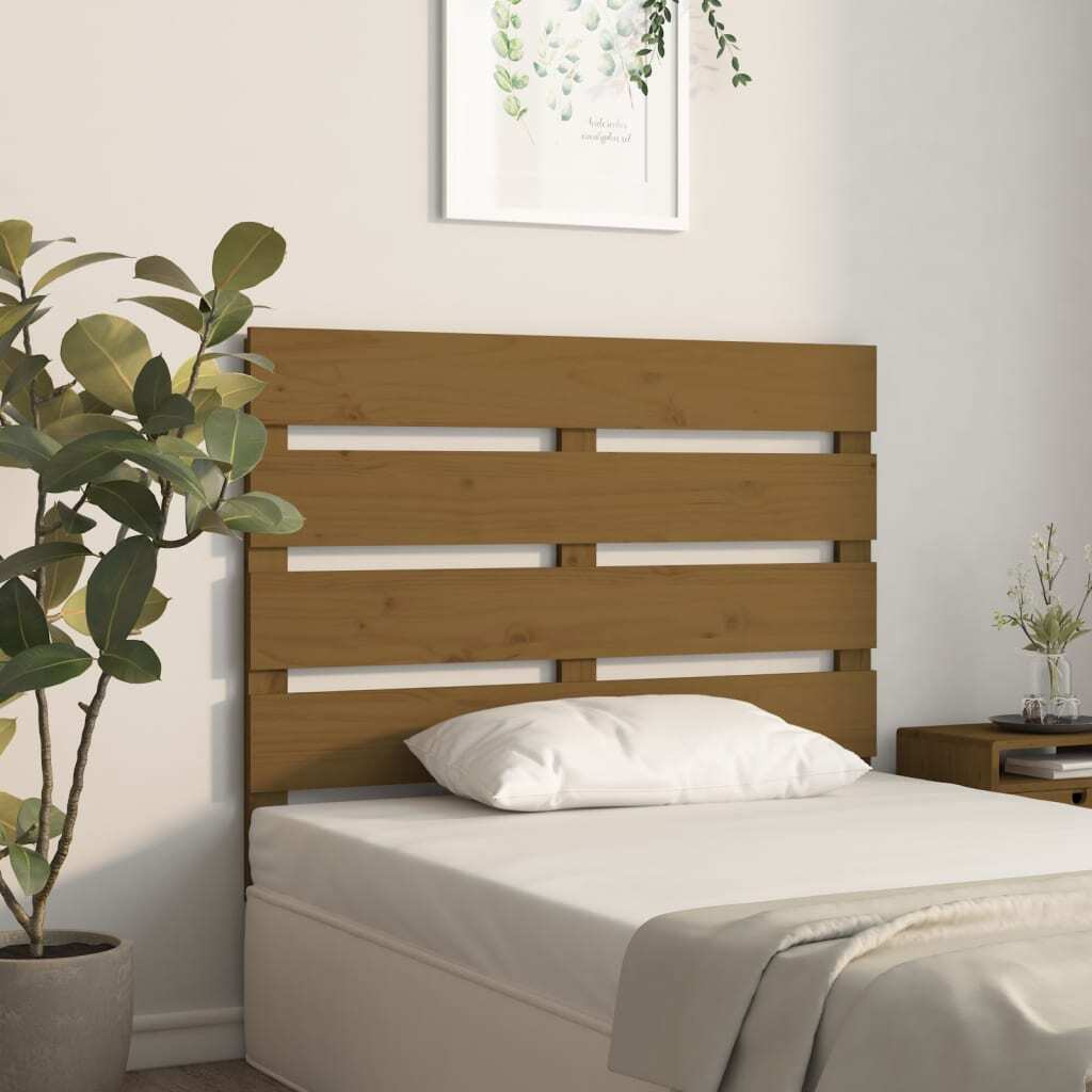 Headboard Honey Brown 100x3x80 cm Solid Wood Pine