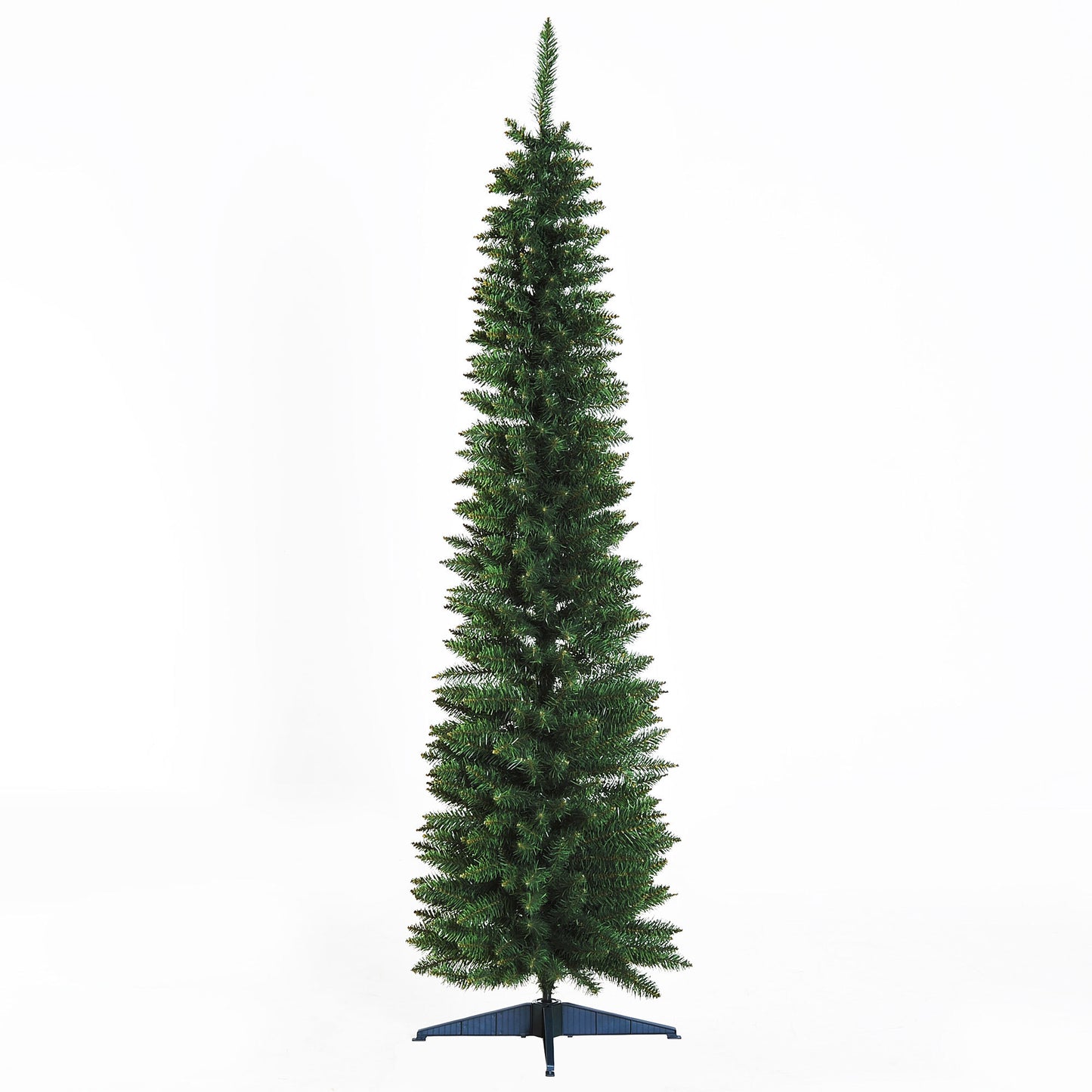 1.8m 6ft Artificial Pine Pencil Slim Tall Christmas Tree with 390 Branch Tips