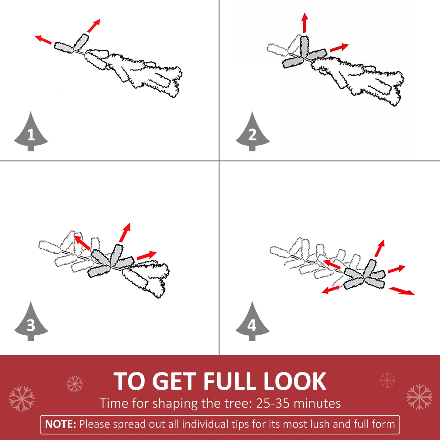 4 Feet Christmas Tree Warm White LED Light Holiday Home Decoration, Green