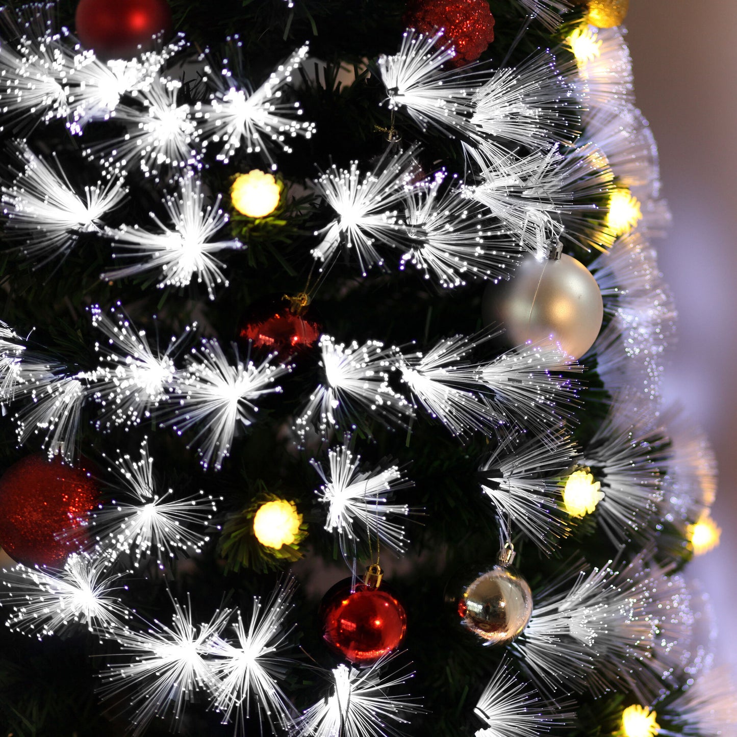 6ft White Light Christmas Tree 90 LEDs Star Topper Tri-Base Pre-Lit Home