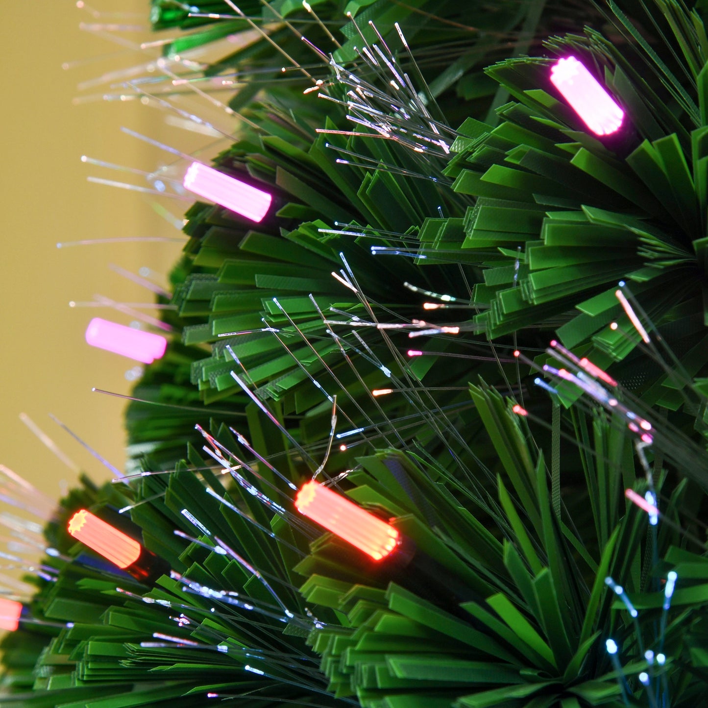 5FT Pre-Lit Artificial Christmas Tree Lights Star Topper Metal Base