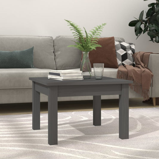 Coffee Table Grey 45x45x30 cm Solid Wood Pine