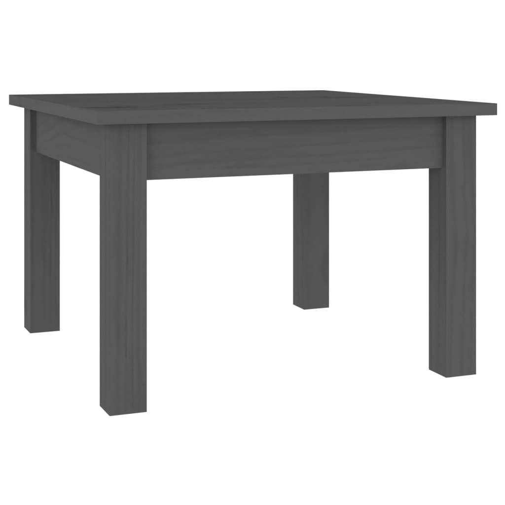 Coffee Table Grey 45x45x30 cm Solid Wood Pine