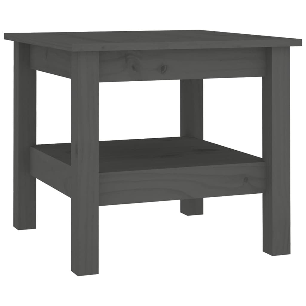 Coffee Table Grey 45x45x40 cm Solid Wood Pine