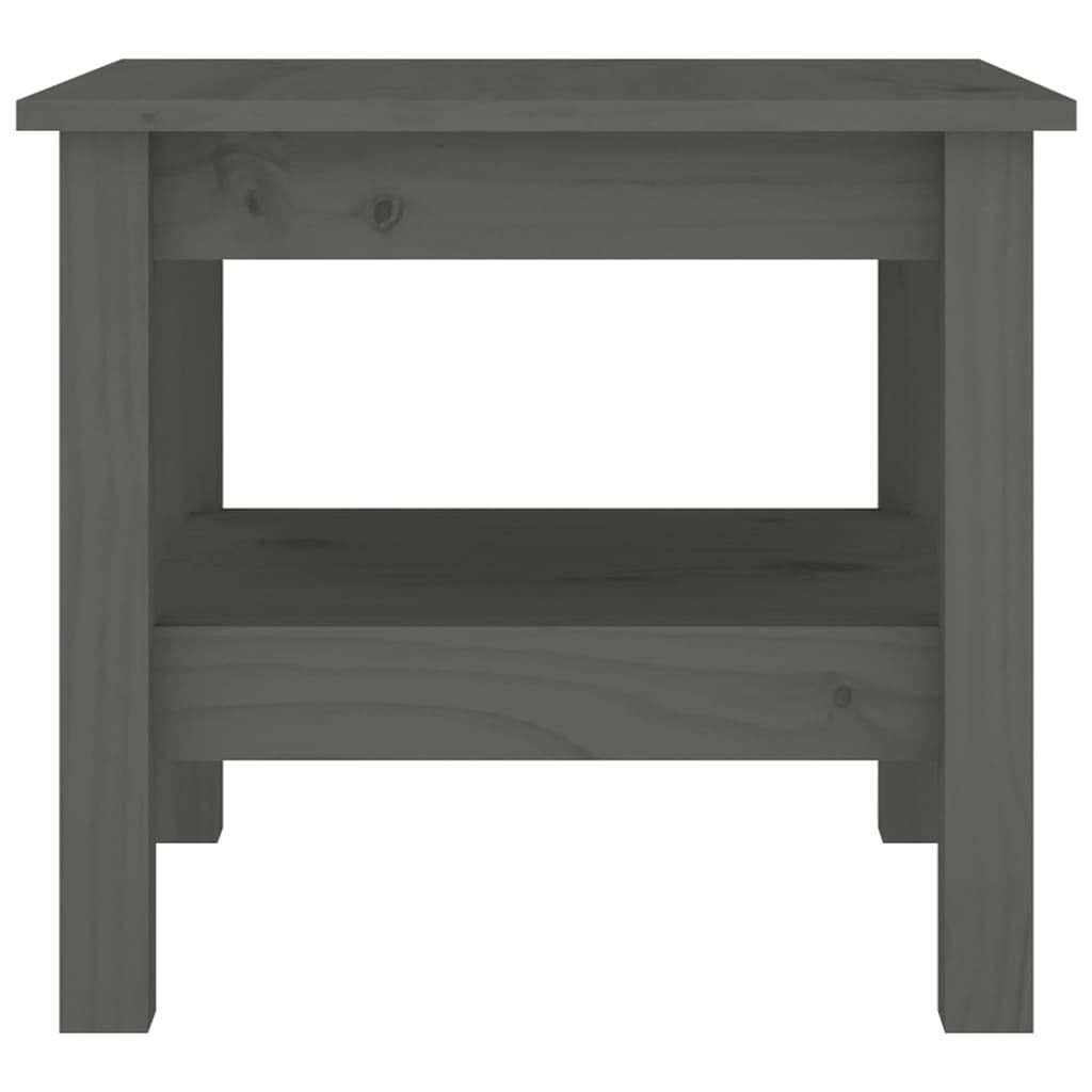 Coffee Table Grey 45x45x40 cm Solid Wood Pine