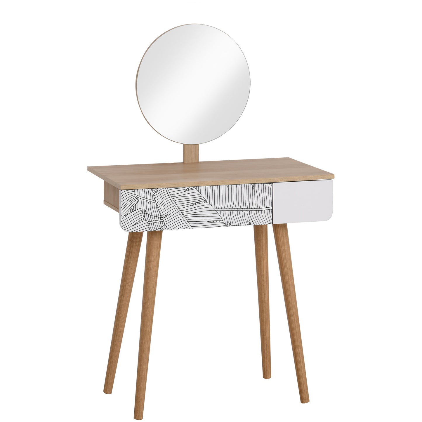 Wooden Nordic Dressing Table Brown/White