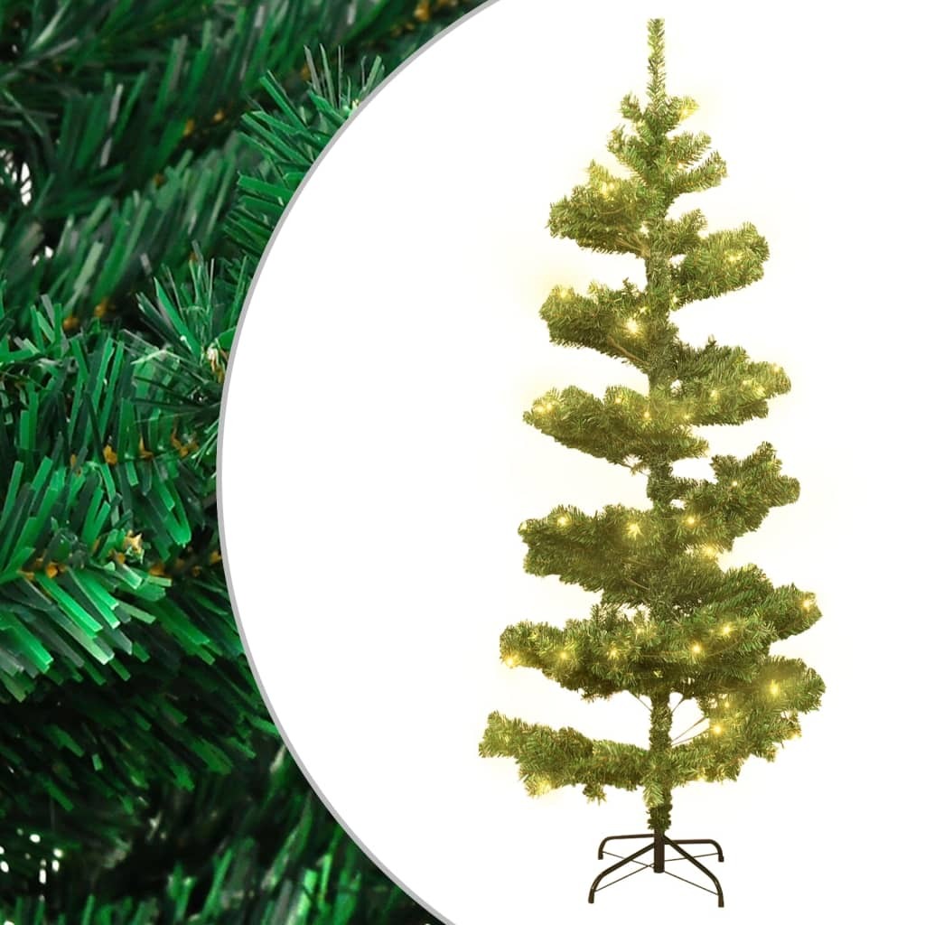 Swirl Pre-lit Christmas Tree with Pot Green 120 cm PVC