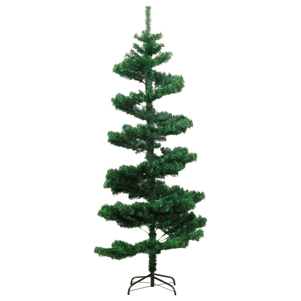 Swirl Pre-lit Christmas Tree with Pot Green 120 cm PVC