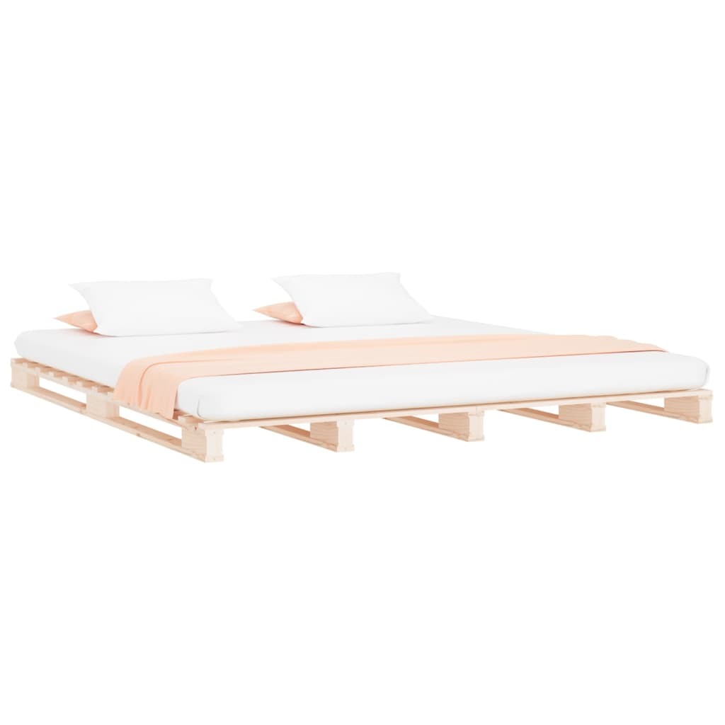 Bed Frame 135x190 cm Solid Wood Pine 4FT6 Double