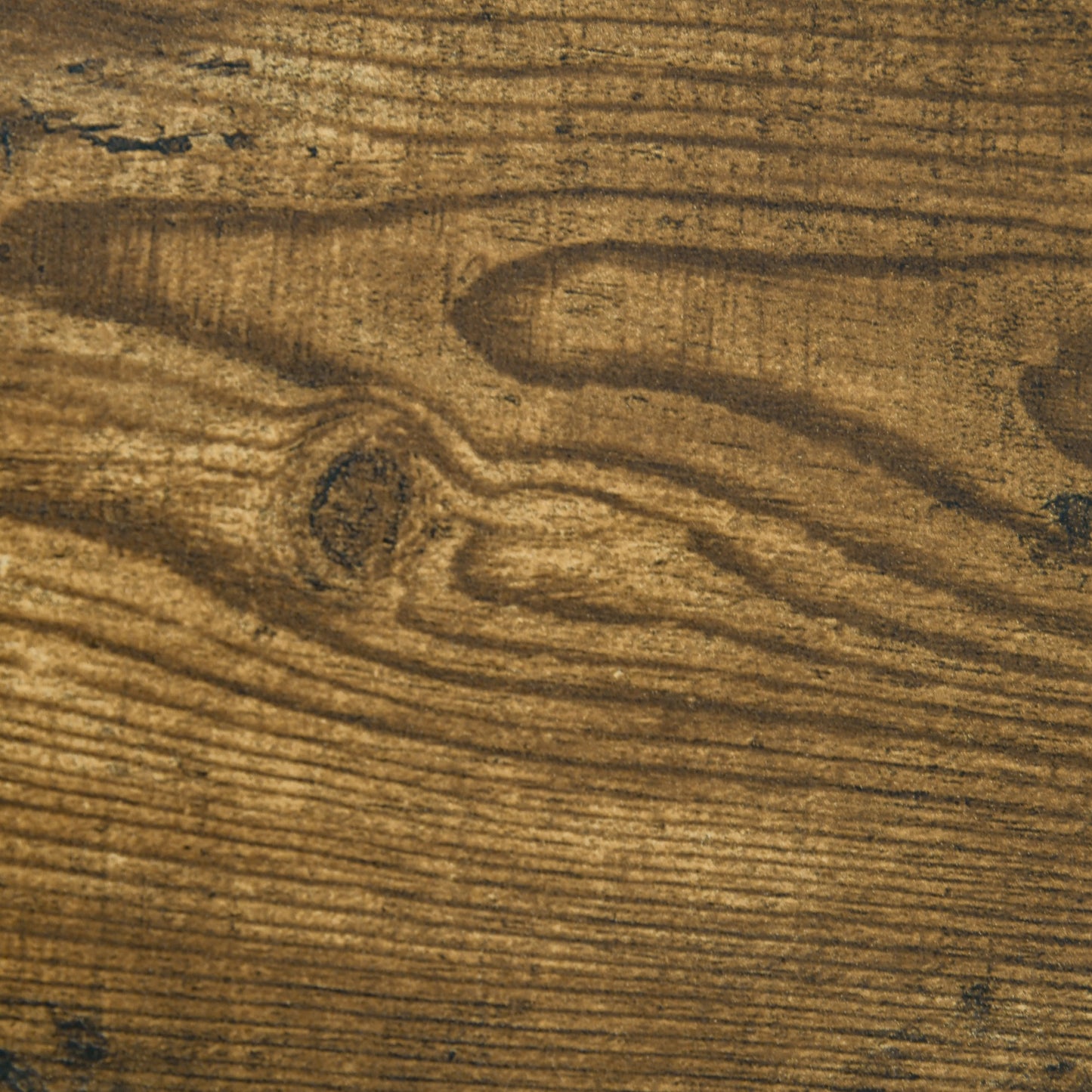 Computer Desk with Monitor Shelf and Storage, R Shaped Brown