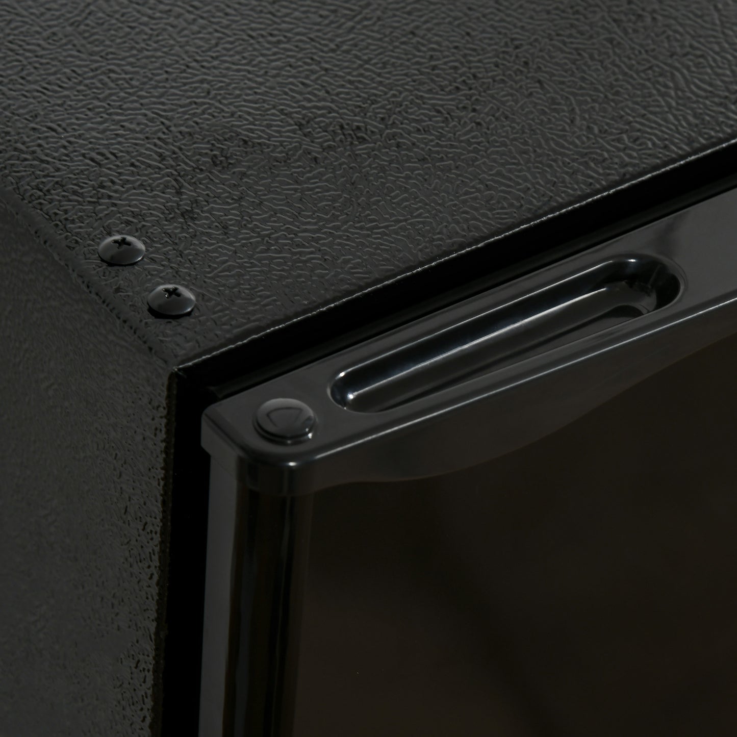 91L Freestanding Under Counter Fridge with Chiller Box Reversible Door Black