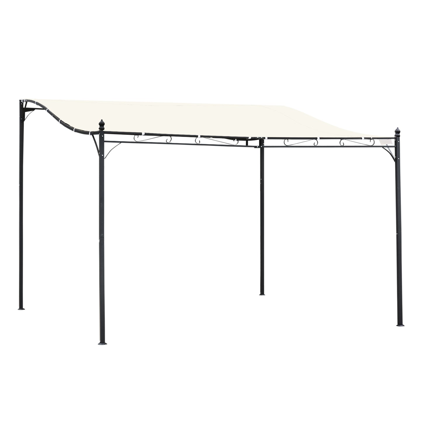 4 x 3 Meters Canopy Metal WallCream 4m 3m