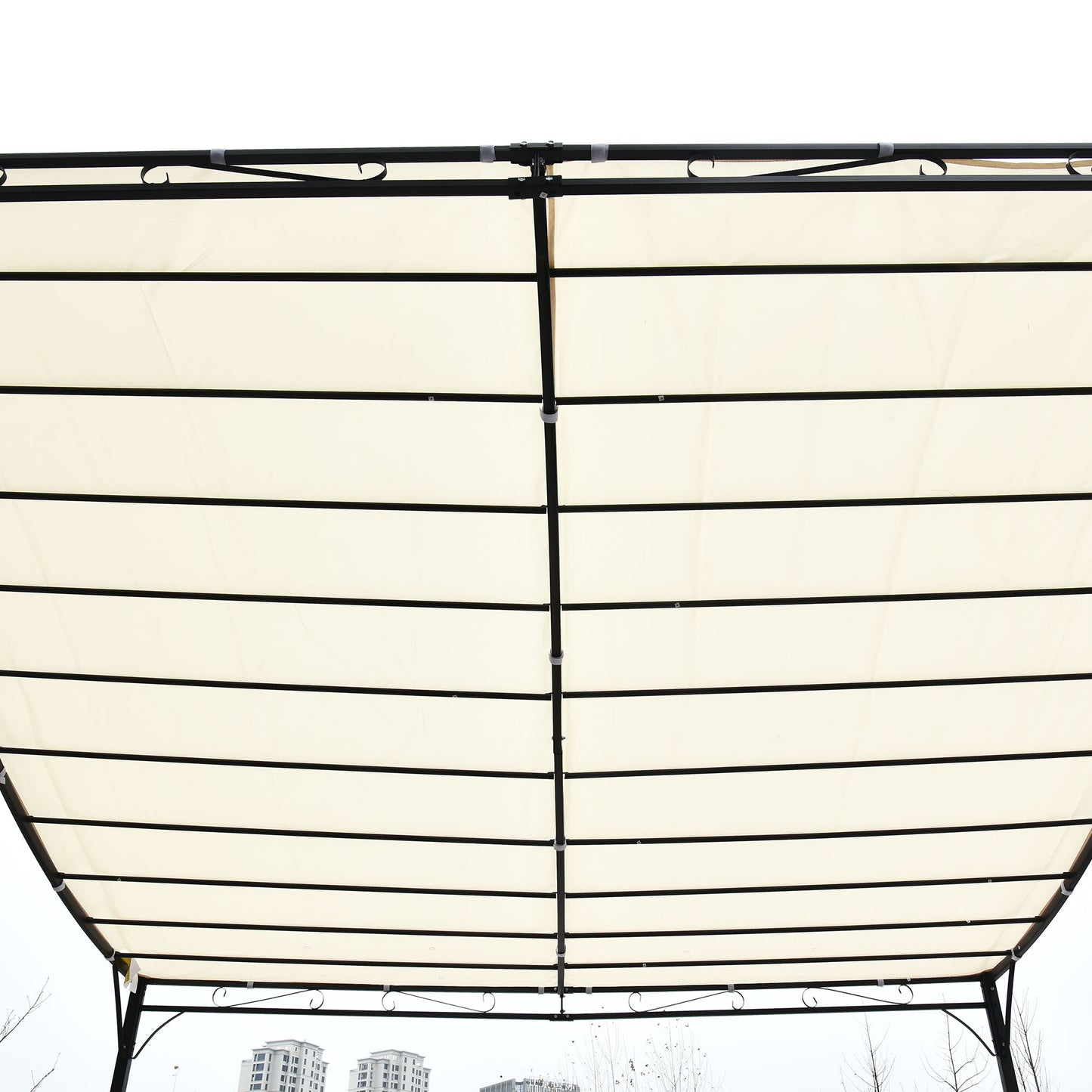 4 x 3 Meters Canopy Metal WallCream 4m 3m