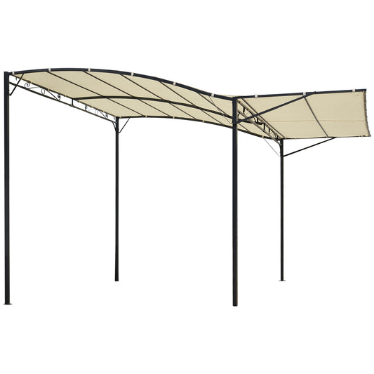 Wall Mounted Garden Gazebo Awning, 300L x 250W x 200-250Hcm
