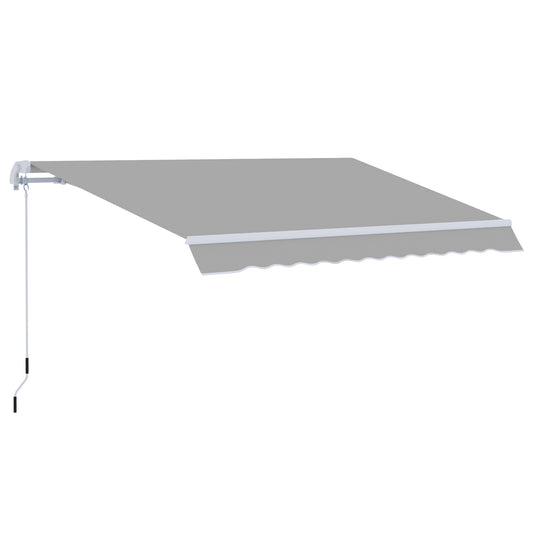 Awning Canopy Garden Outdoor Shelter UV Block Aluminium Crank 3 x 2m