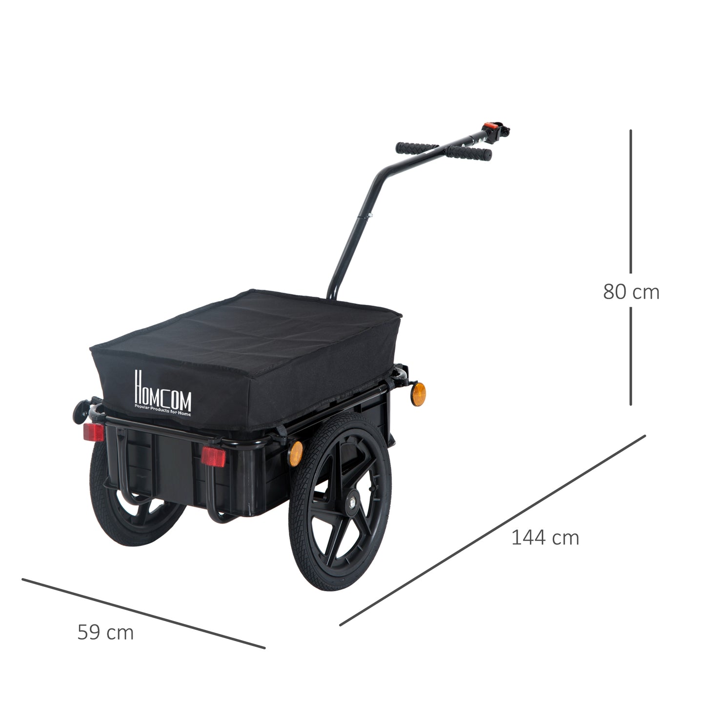 Bike Trailer Stroller Cargo Trailer Black