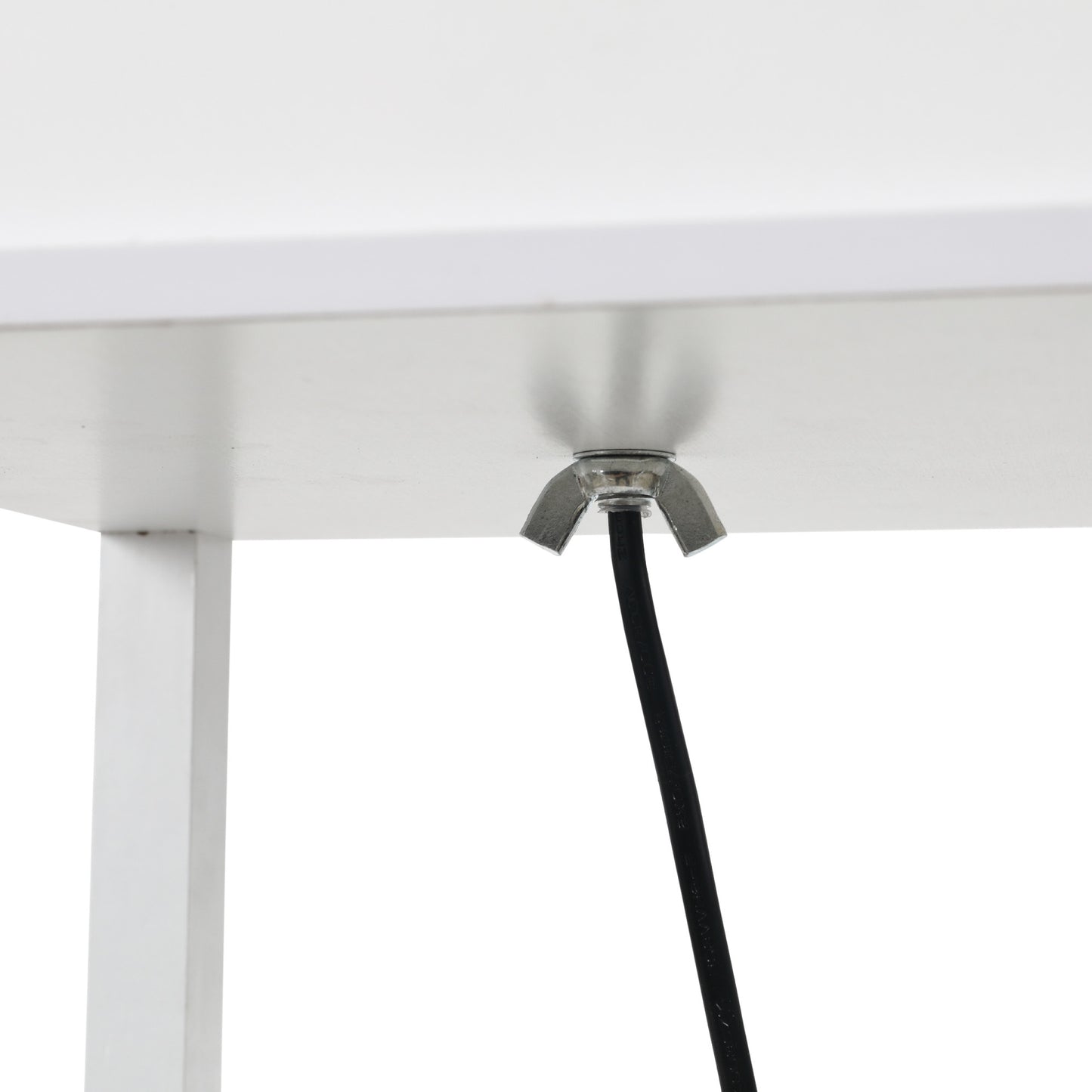 4-Tier Floor Lamp, Floor Light with Storage Shelf, White 3-Tier