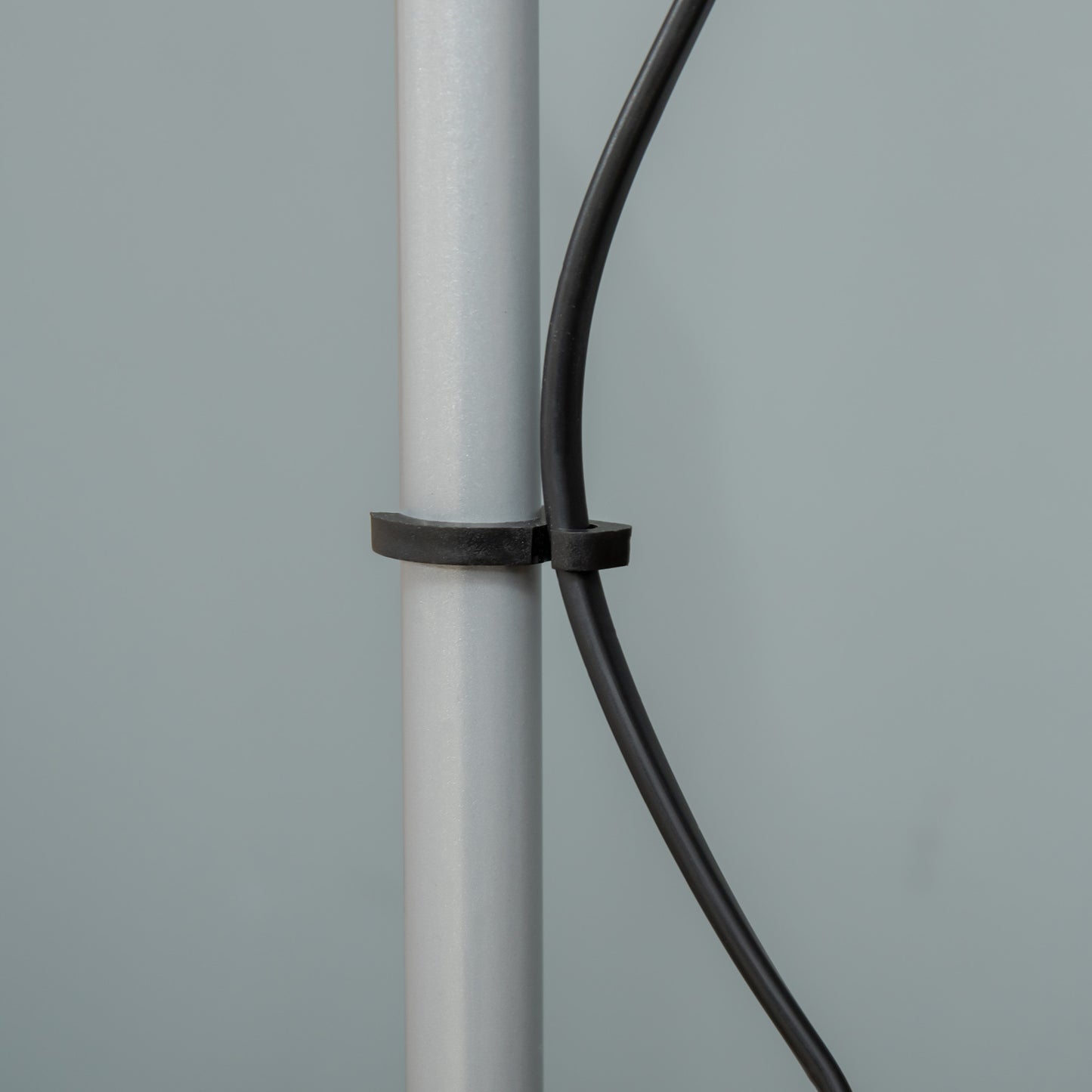 Steel Duo-Head Floor Lamp Silver