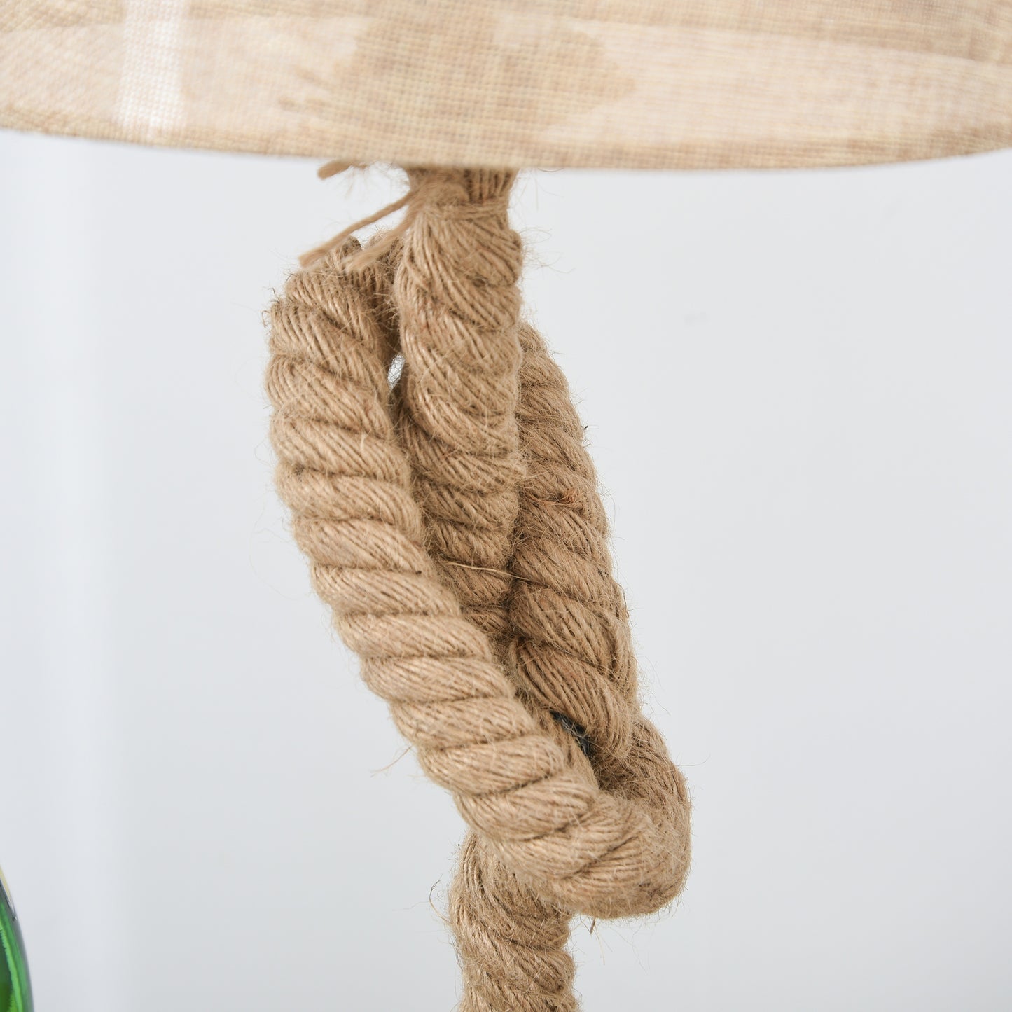 Hemp Rope Linen Shade Table Lamp Beige