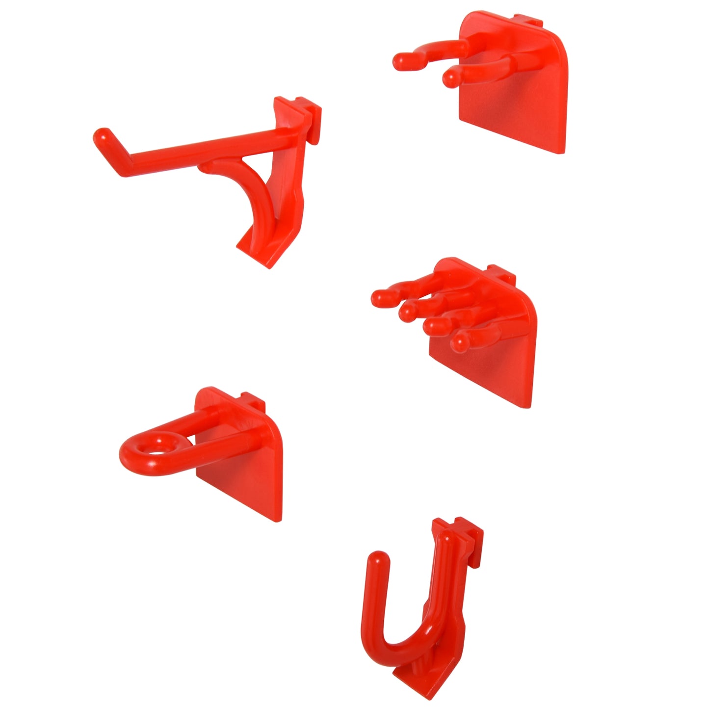 DURHAND PP Wall Mounted Garage Tool Organiser Unit Grey/Red