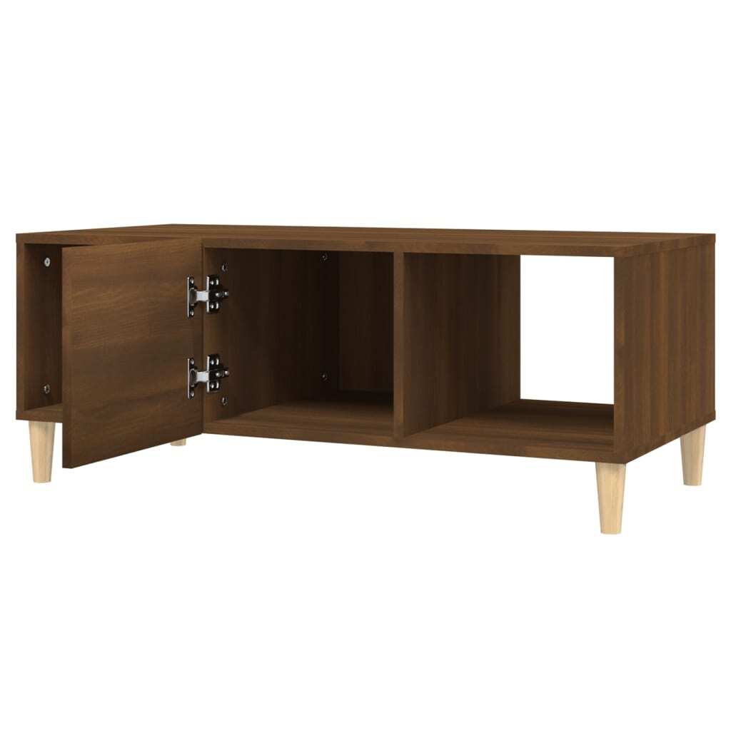 Coffee Table Brown Oak 102x50x40 cm Engineered Wood