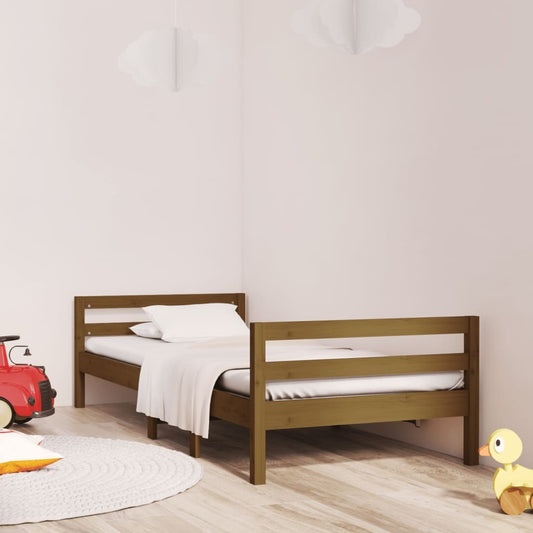 Bed Frame Honey Brown 90x200 cm Solid Wood Pine