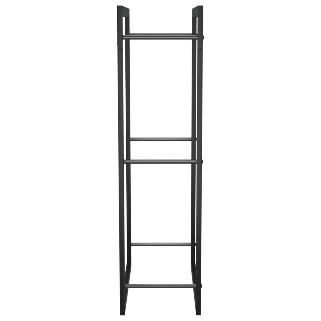 Firewood Rack Matt Black 50x28x94 cm Steel