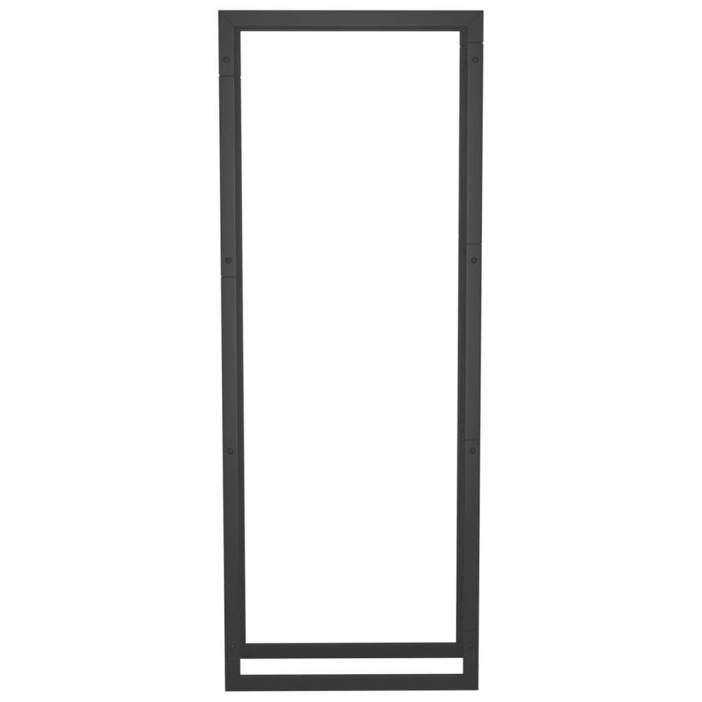 Firewood Rack Matt Black 50x28x132 cm Steel