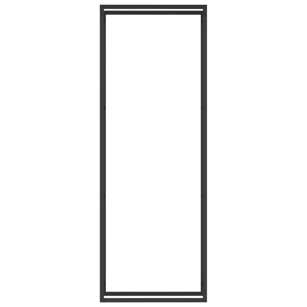 Firewood Rack Matt Black 80x28x222 cm Steel