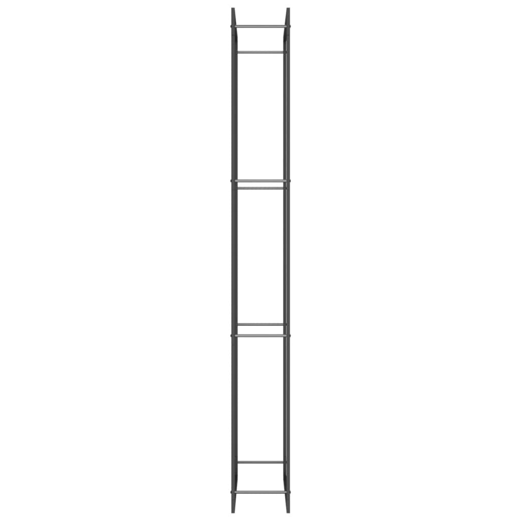 Firewood Rack Matt Black 80x28x222 cm Steel
