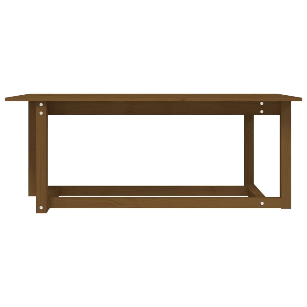 Coffee Table Honey Brown 110x55x45 cm Solid Wood Pine
