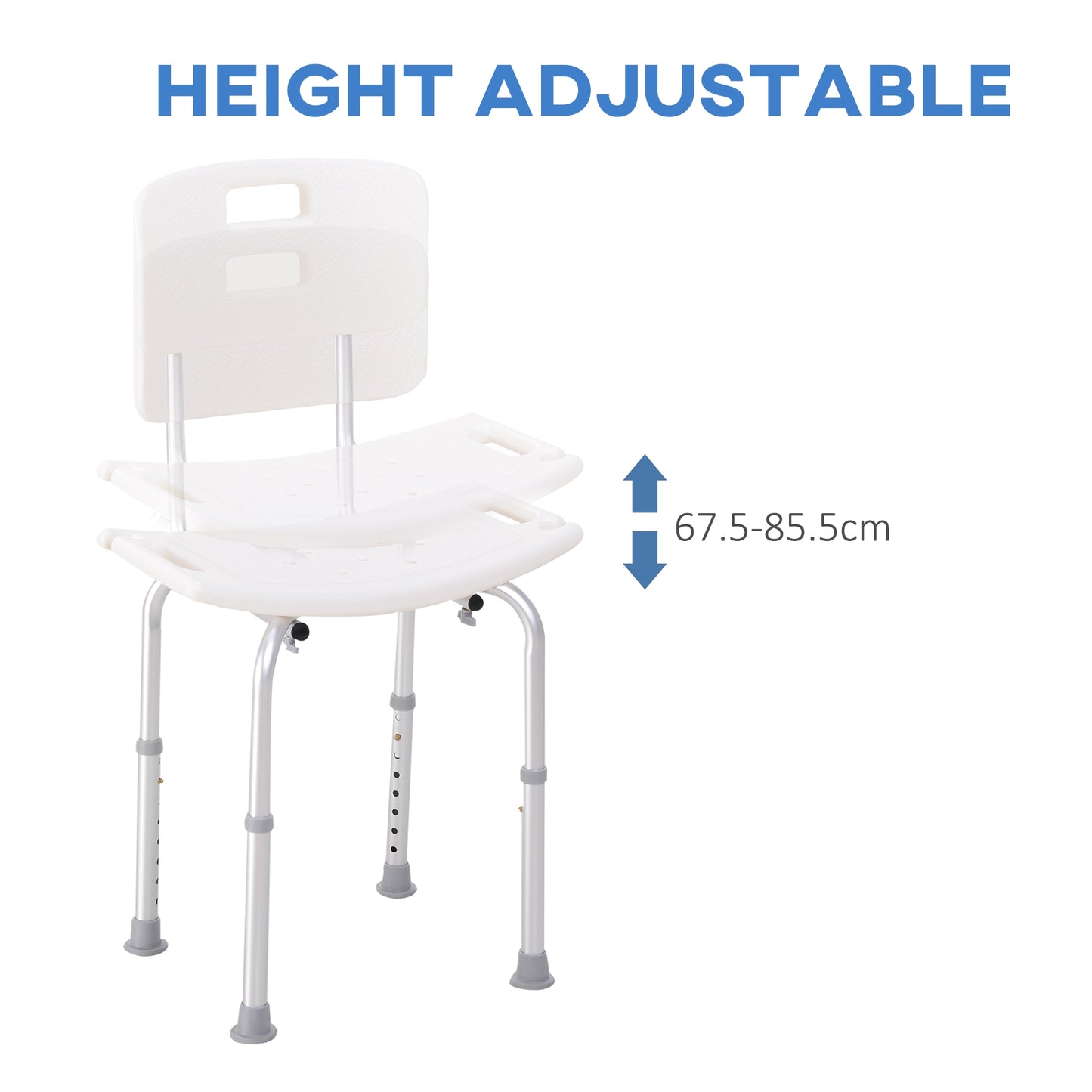 Bath Chair Shower Seat Safety Bathroom Elderly Aids Adjustable HOMCOM
