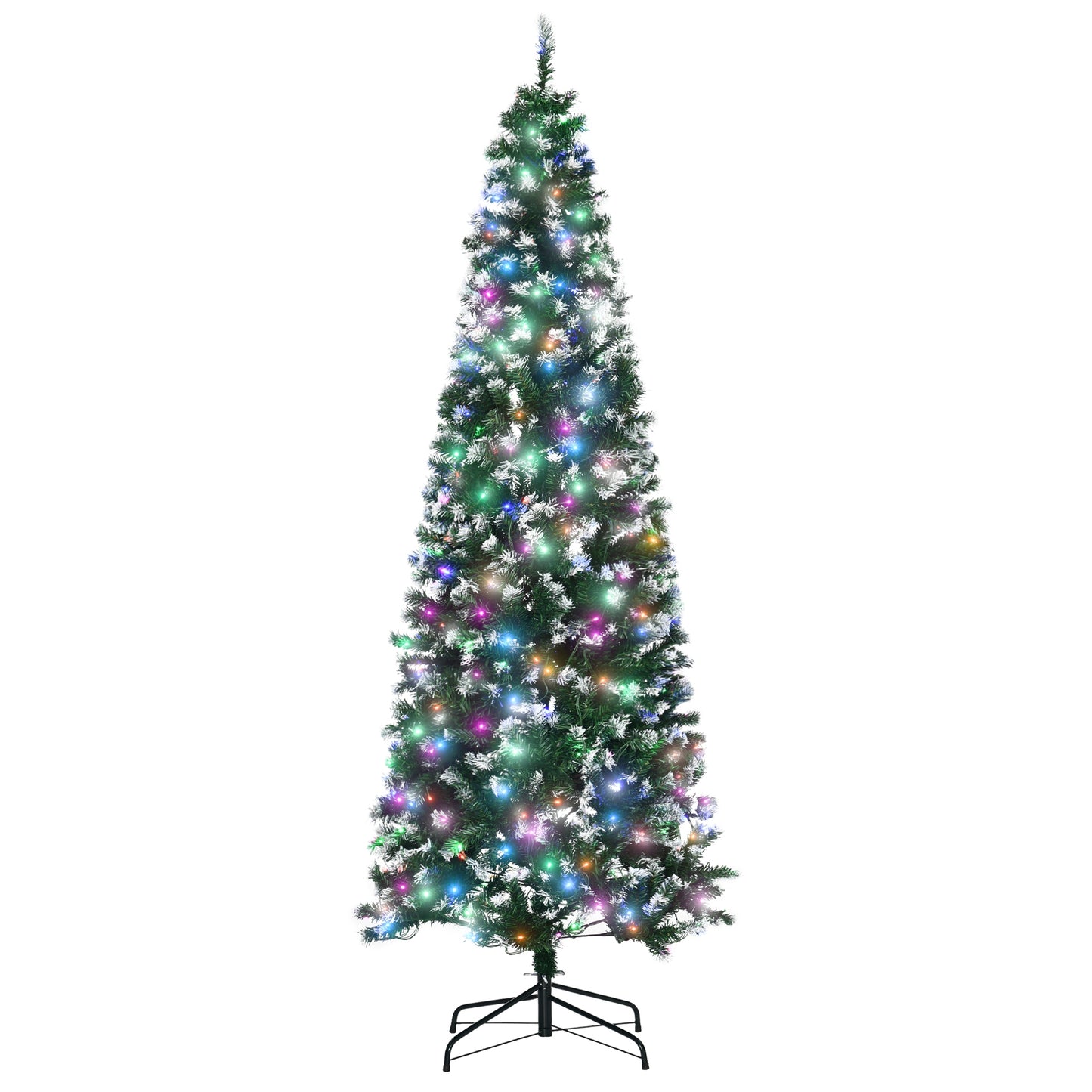 7FT Prelit Artificial Xmas Tree Holiday D??cor  350 Colourful LED Light