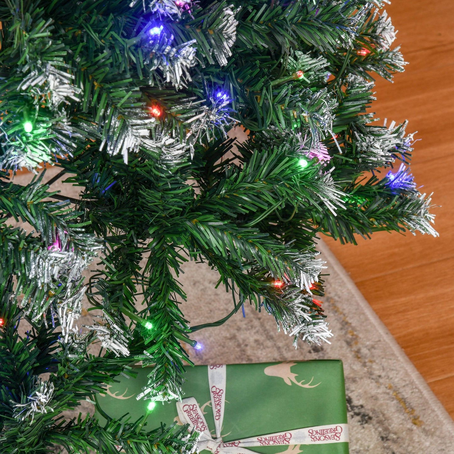 7FT Prelit Artificial Xmas Tree Holiday D??cor  350 Colourful LED Light