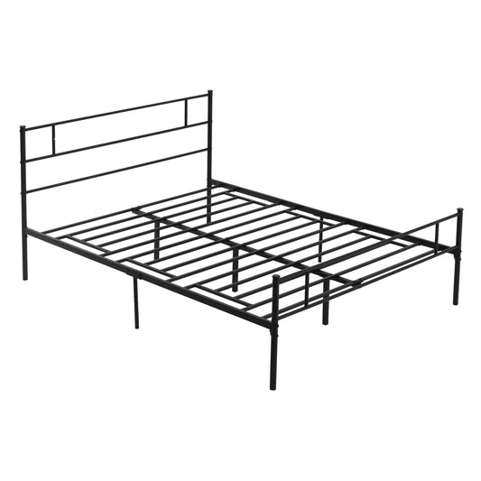 SvvalkaKing Metal Bed Frame w/ Headboard and Footboard