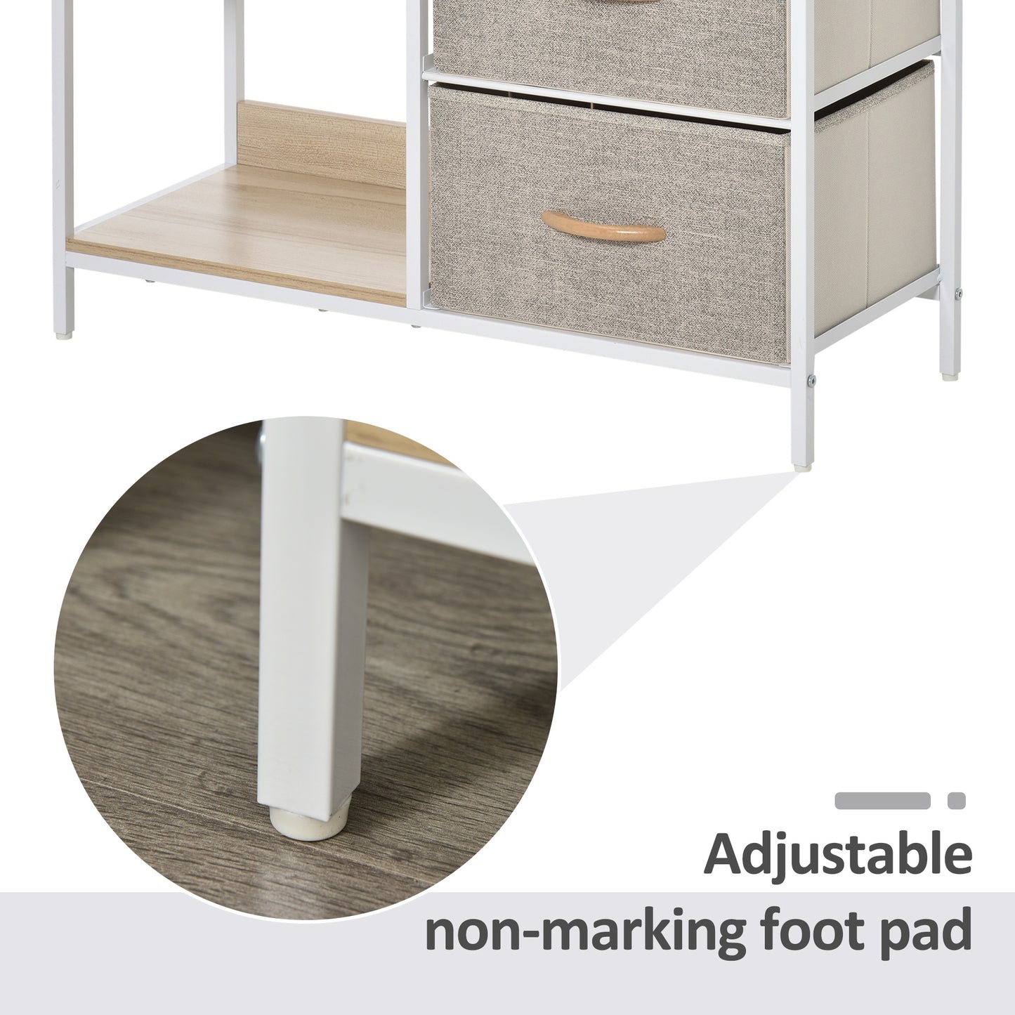 Chest Dresser with 3 Drawers Storage Cabinet Organizer, Beige