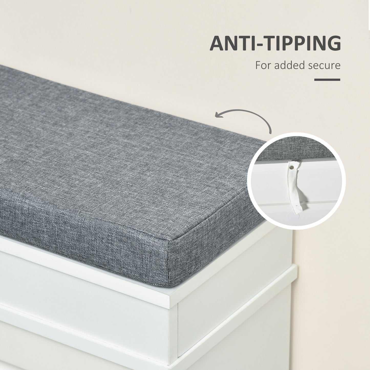 Shoe Storage Bench with Seat Cushion Cabinet Organizer with 2 Drawers