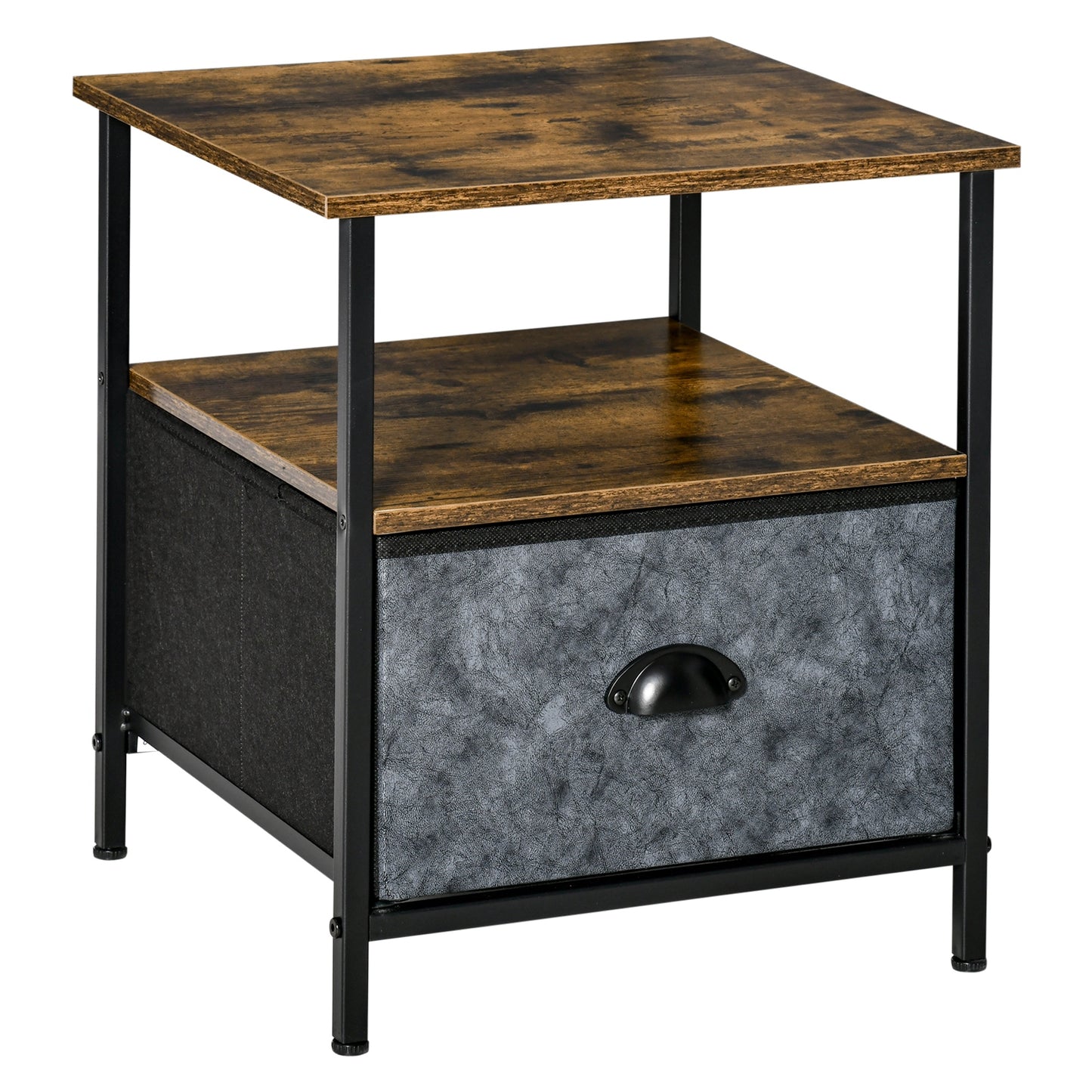 SvvalkaSide Table Vintage Nightstand Coffee Table w/ Drawer for Living Room