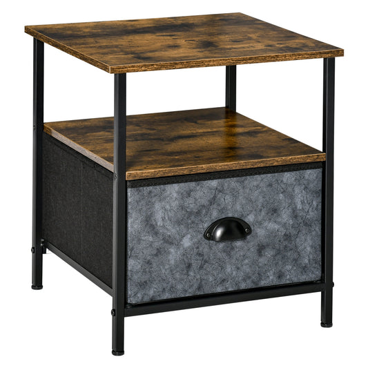 SvvalkaSide Table Vintage Nightstand Coffee Table w/ Drawer for Living Room